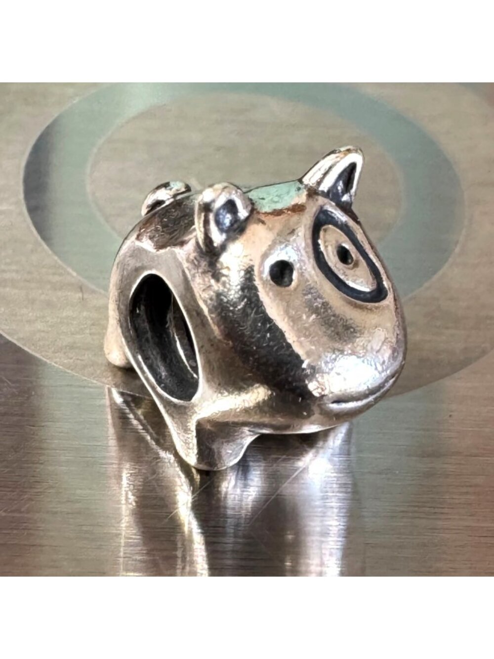 Pandora Sterling Silver 925 Dog Slide Charm Size 0.5'' Length